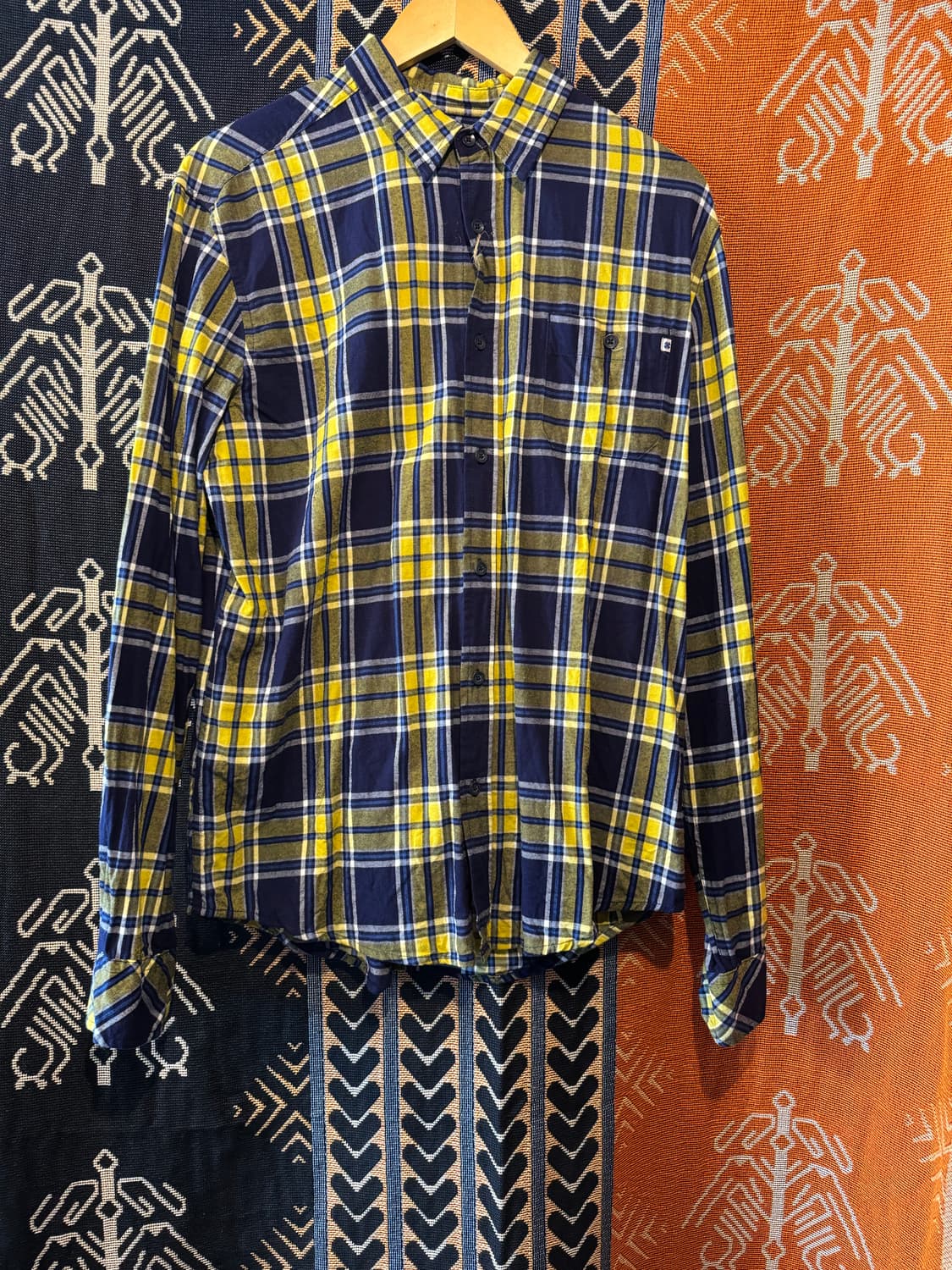 USA 네잎클로버 플라넬 체크셔츠 상품이미지1