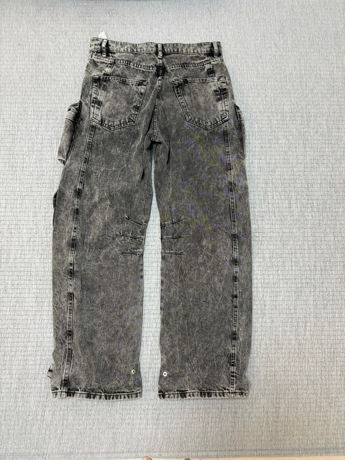 ZARA 유틸리티 포켓 와이드 데님 블랙 상품이미지2