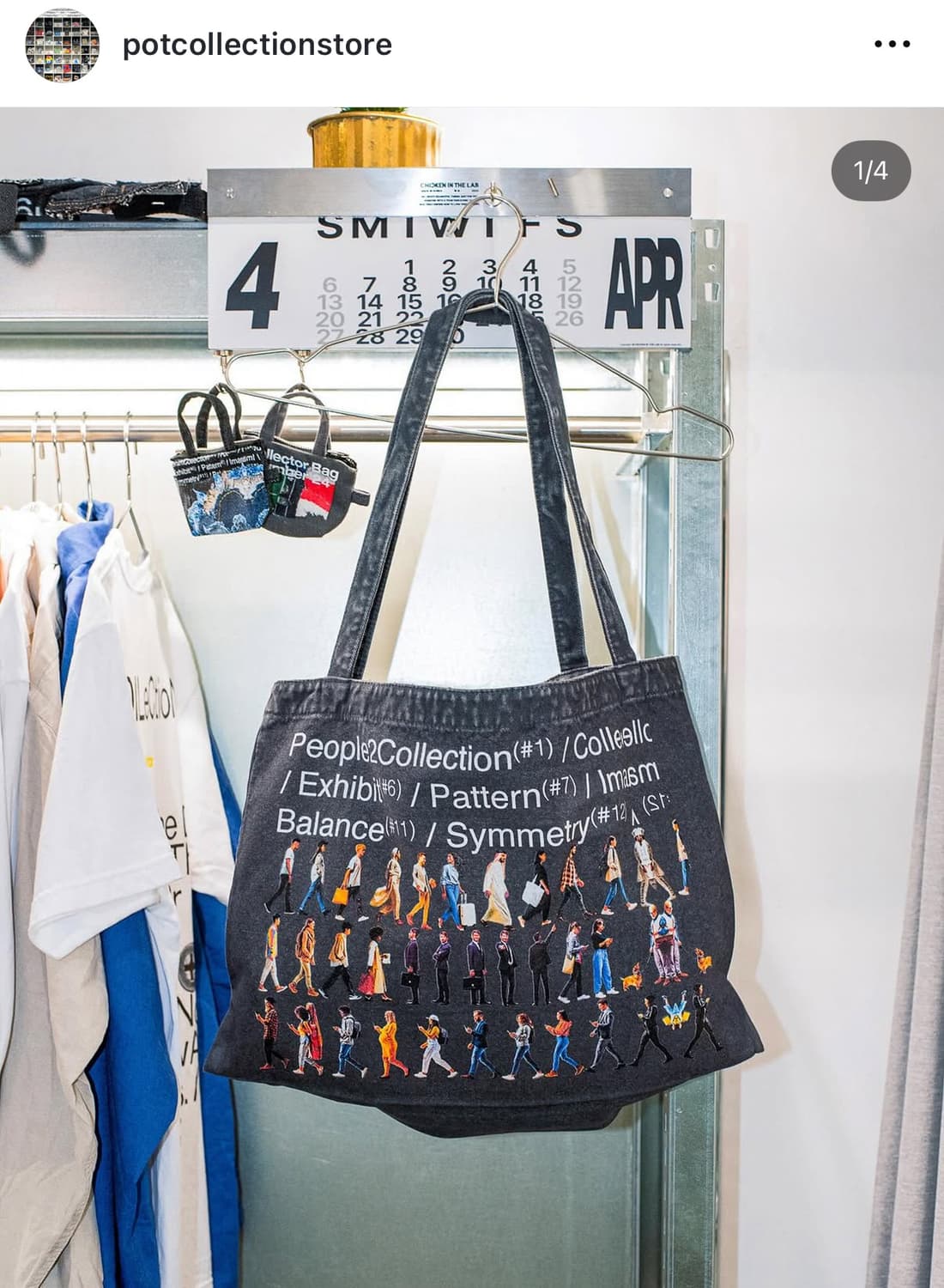 POT Peoples2 Collector Bag Charcoal 에코백 상품이미지1