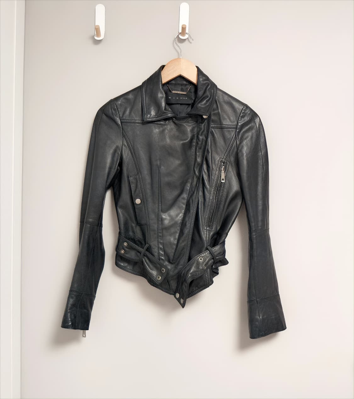 미샤 램스킨 카라 레더자켓 상품이미지2