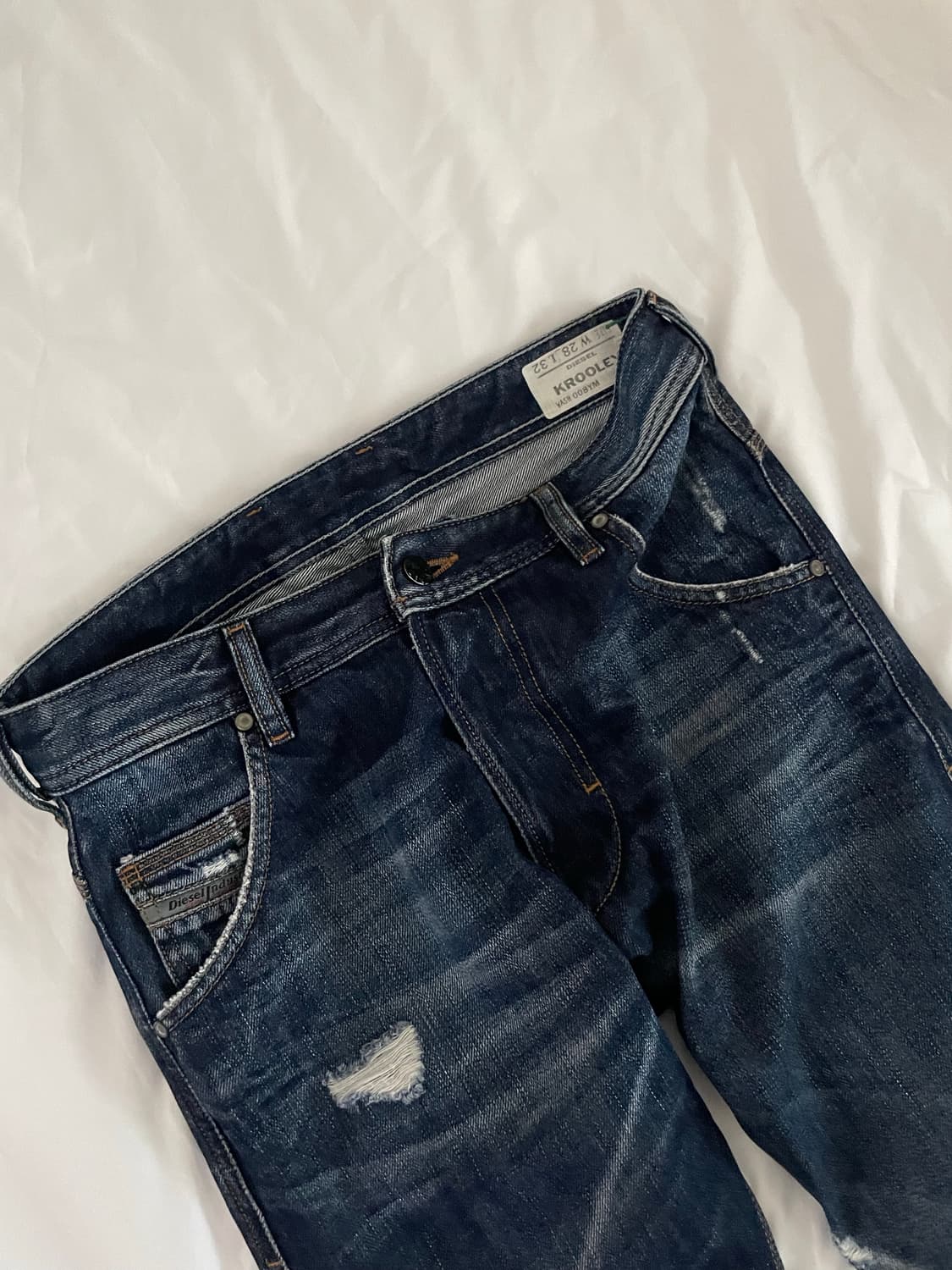 빈티지 y2k 디젤 데님 데미지 스트레이트진 상품이미지7