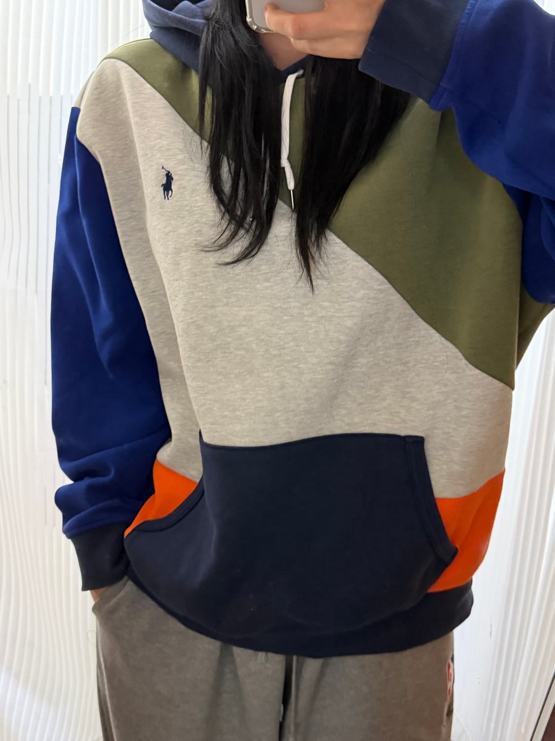 폴로 랄프로렌 배색 후드티 xl (정품 QR인증) 상품이미지1