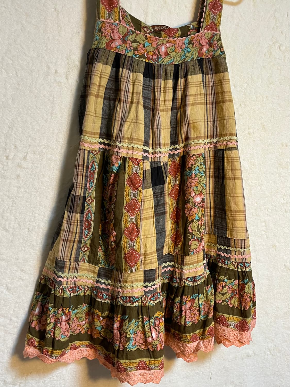 빈티지 모리걸 히피 패치 레이스 원피스 상품이미지2