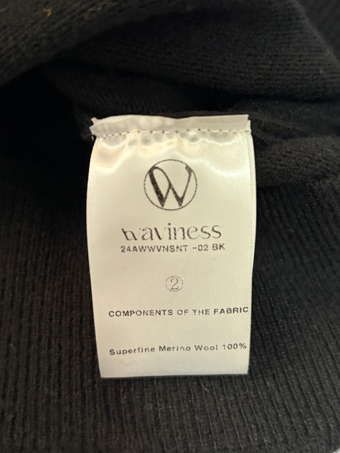 웨이비니스 헨리넥 니트 블랙 2 상품이미지4