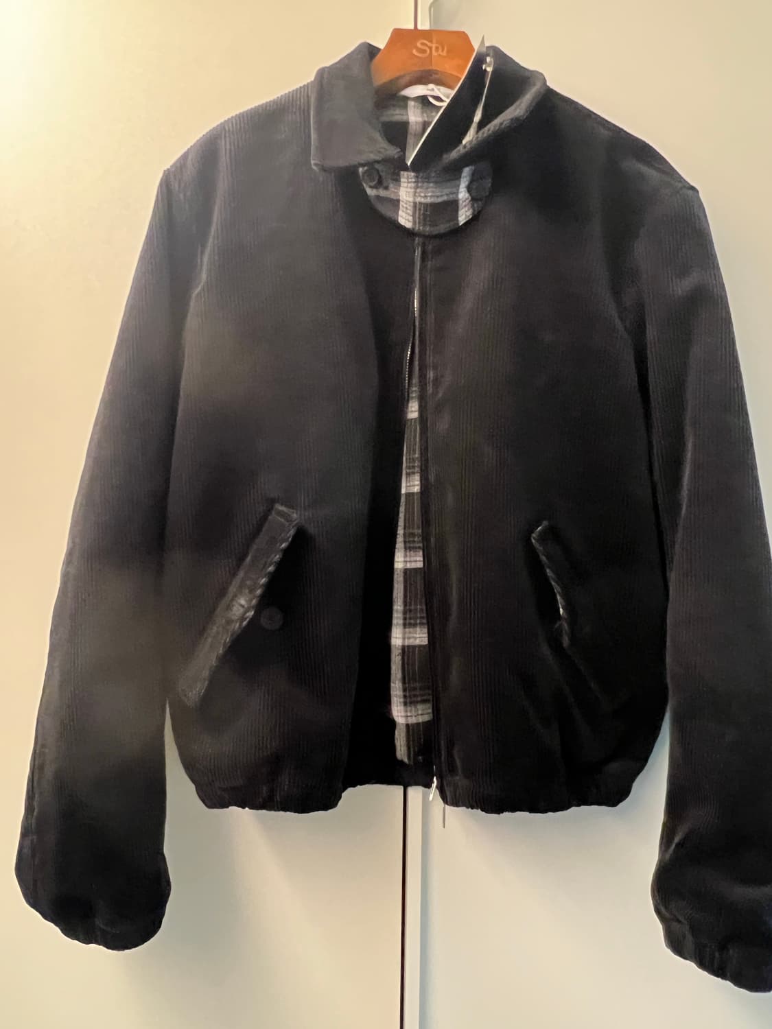 STU 스트랩 코듀로이 자켓 블랙 L 새상품 상품이미지7