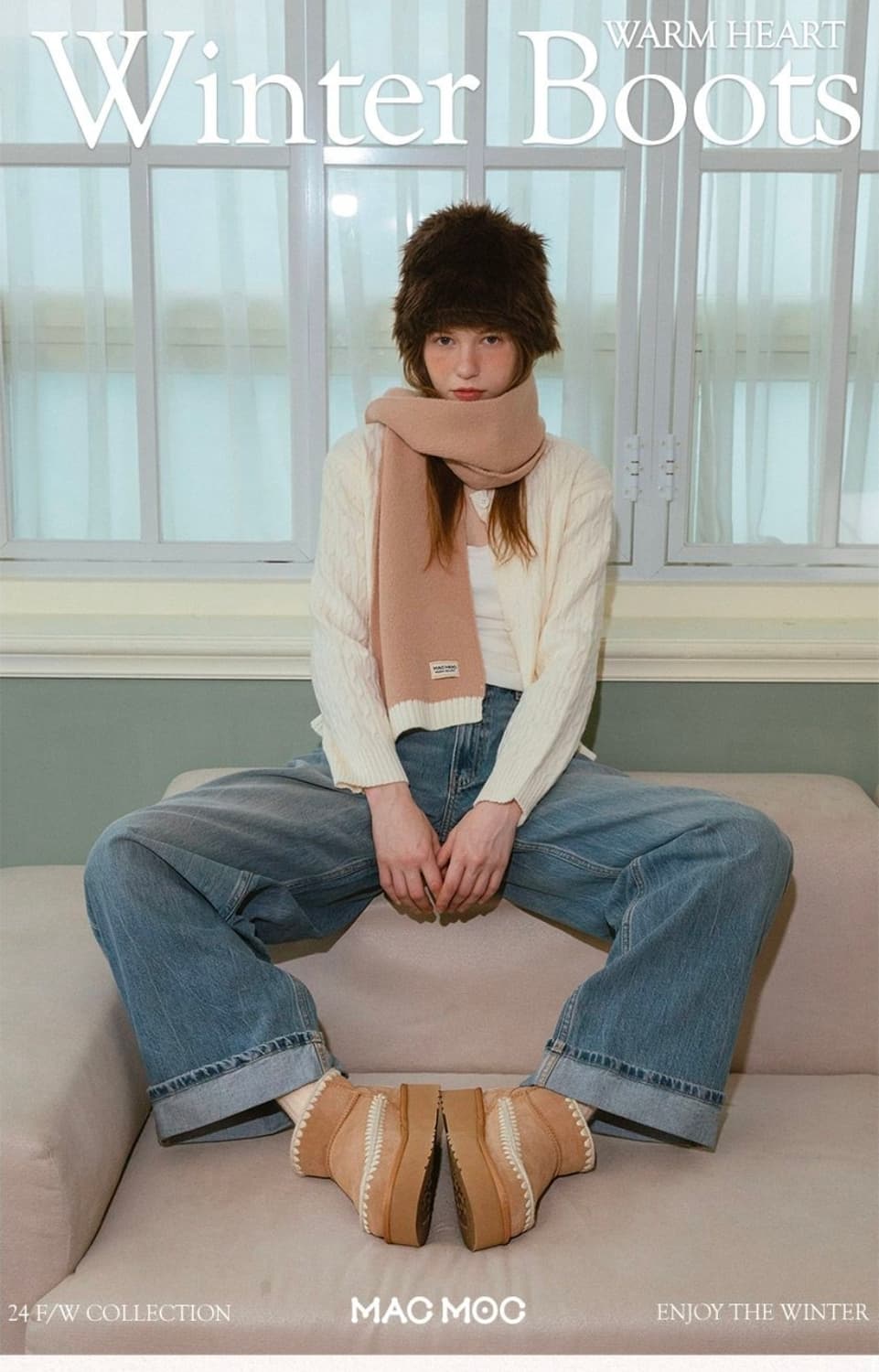 마크모크(MACMOC) 따땃 스티치 소가죽 스티치 퍼부츠 230 상품이미지3