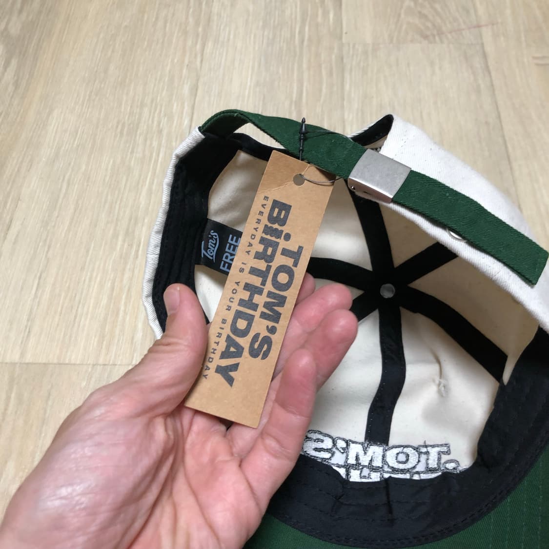 (ONE SIZE) 새상품 톰스 벌스데이 톰스 캡 믹스 그린 볼캡 모자 상품이미지5