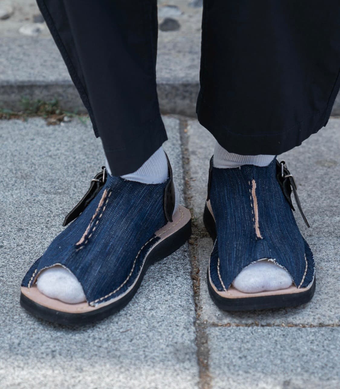 Quilp Denim / Leather Sandal 상품이미지2