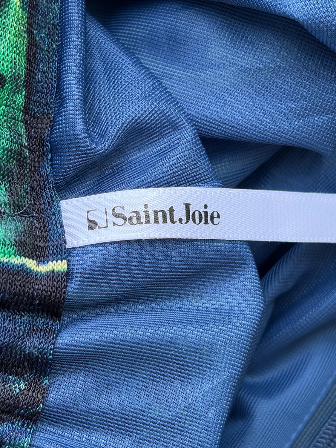 SALE) SaintJoie 그린 블루 추상패턴 롱 스커트 상품이미지6