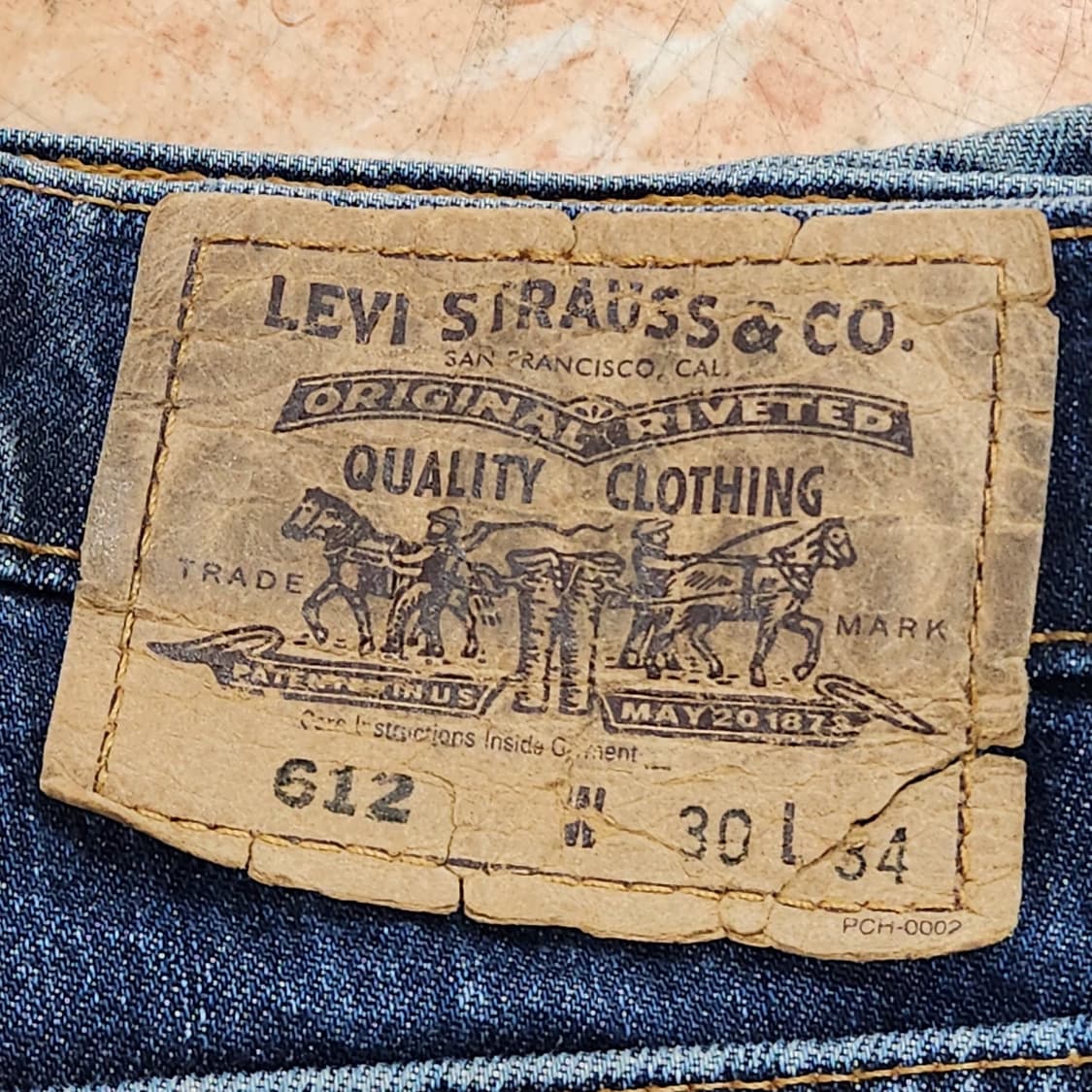 90s Levi's vintage 612 오렌지 탭 데님 진 30 상품이미지4