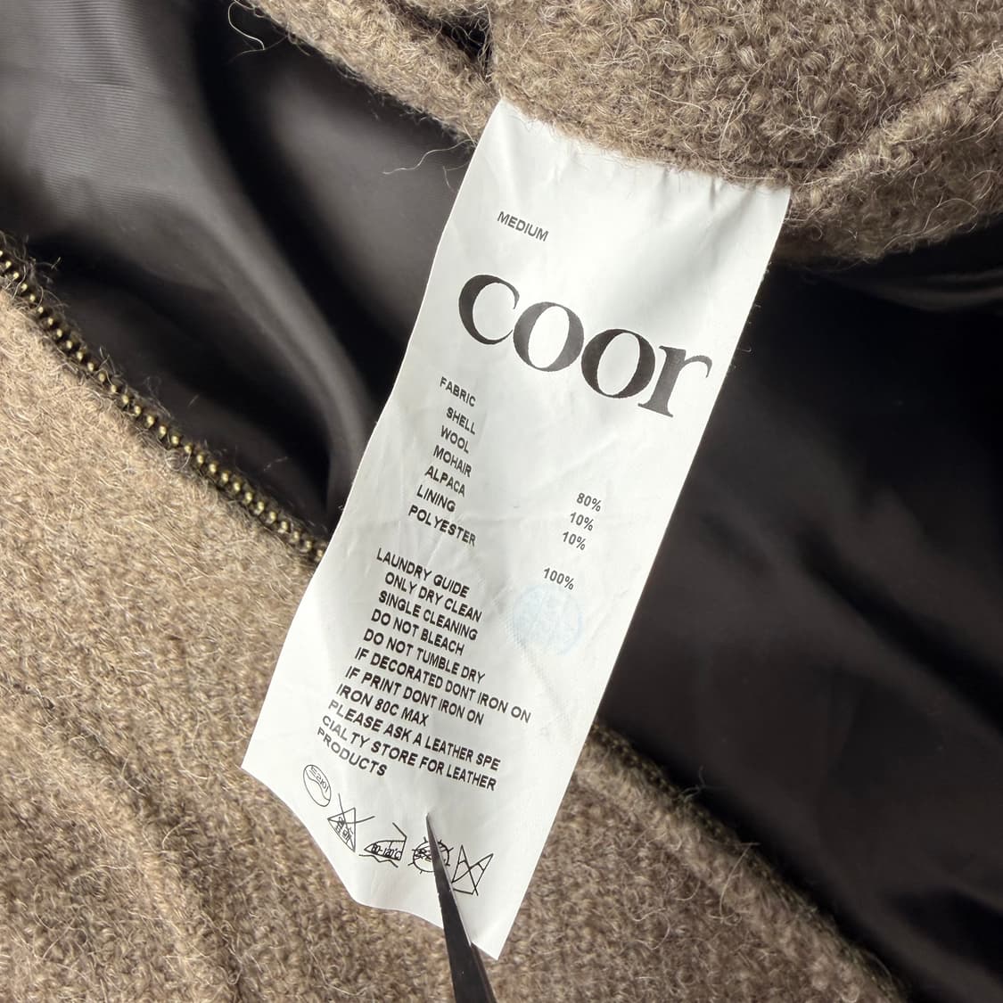 쿠어 인터널 바인딩 숄 카라 점퍼(멜란지 베이지) 상품이미지7