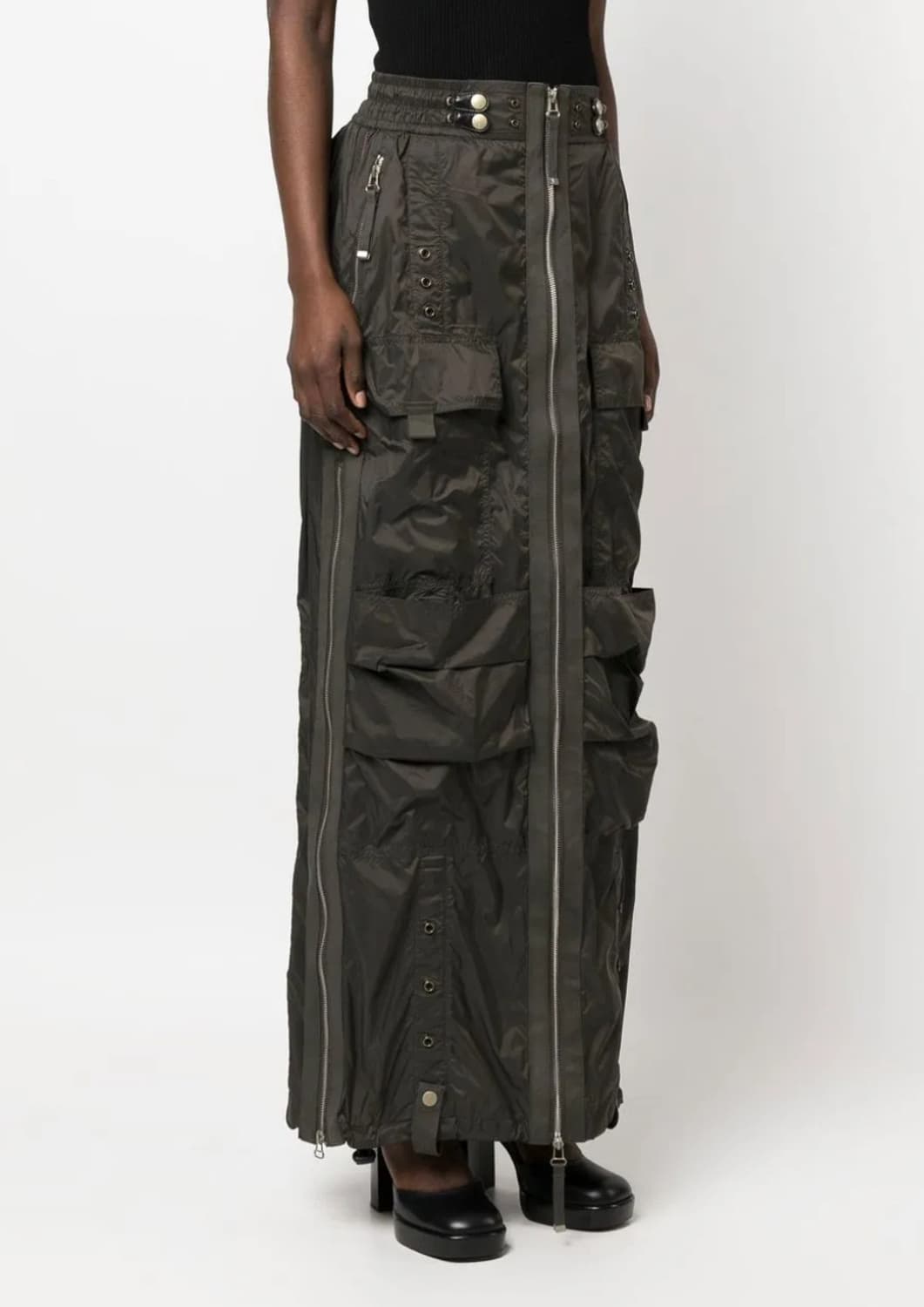 Diesel cargo zipup long skirt_khaki 38 상품이미지3