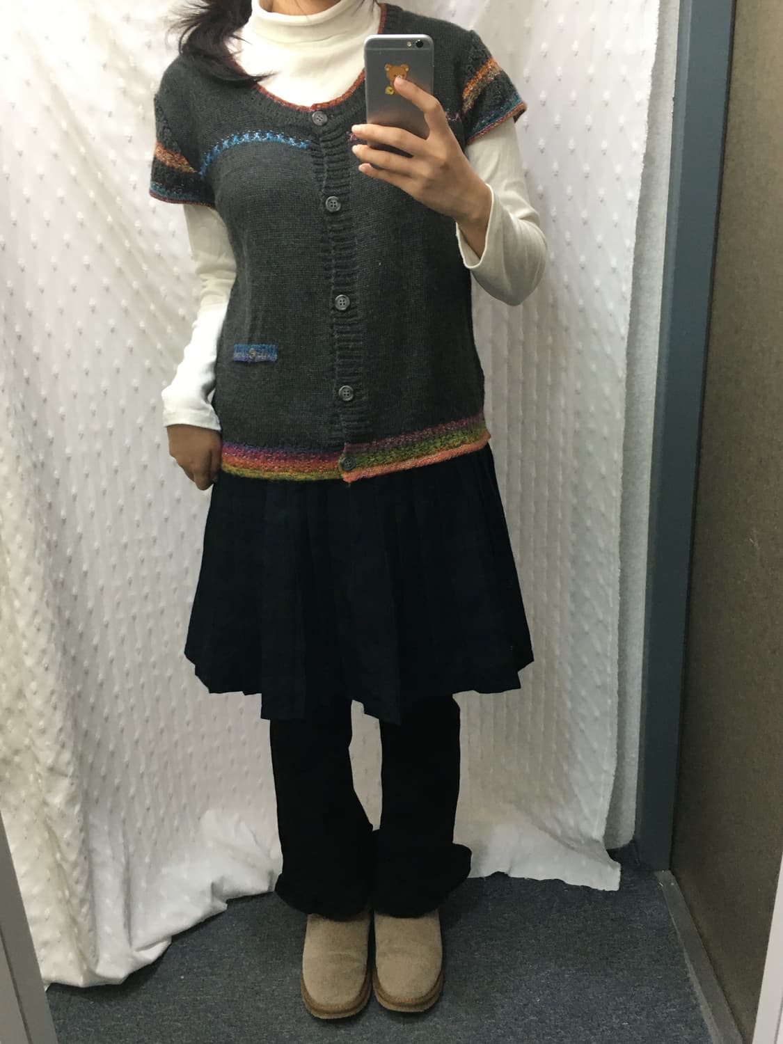 그레이 반소매 니트 상품이미지2