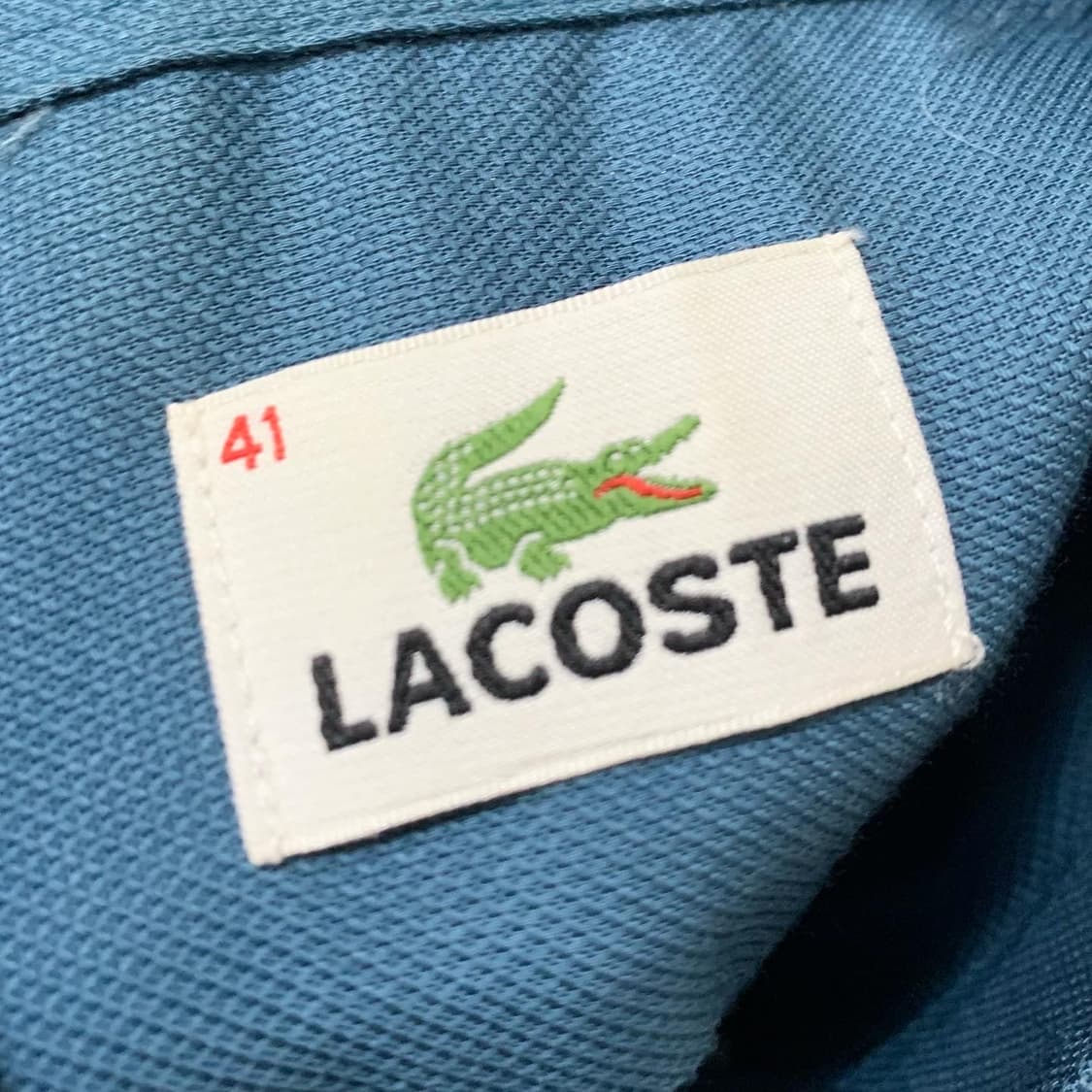 라코스테 청록 반팔 셔츠 남방 상품이미지3