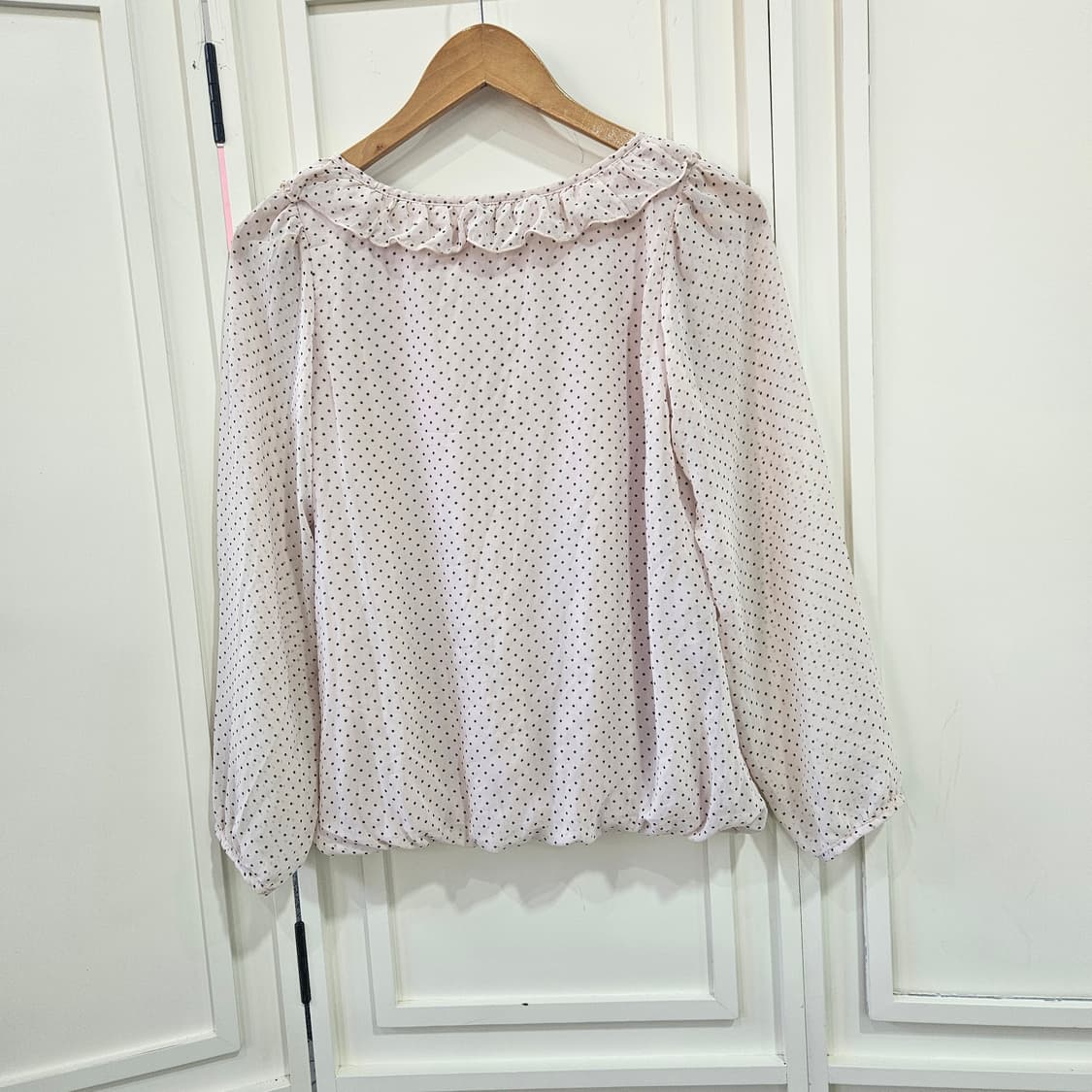 도트 프릴 블라우스 상품이미지5