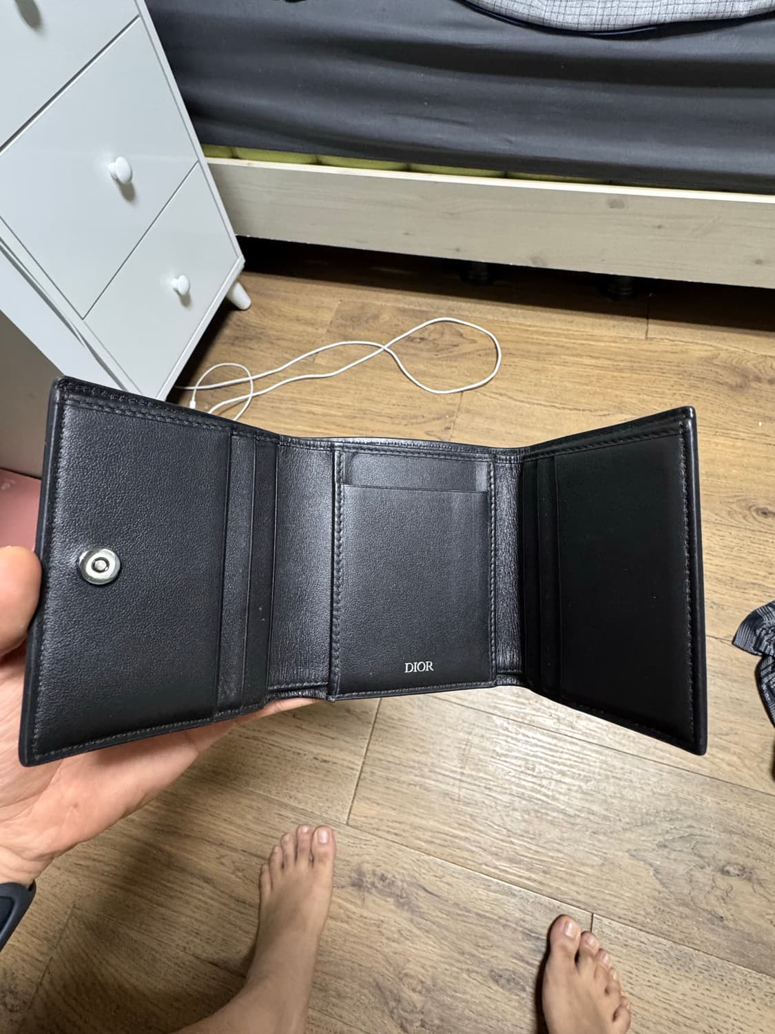 디올 CD 다이아몬드 트리플폴드 반지갑 블랙 풀구성 상품이미지2