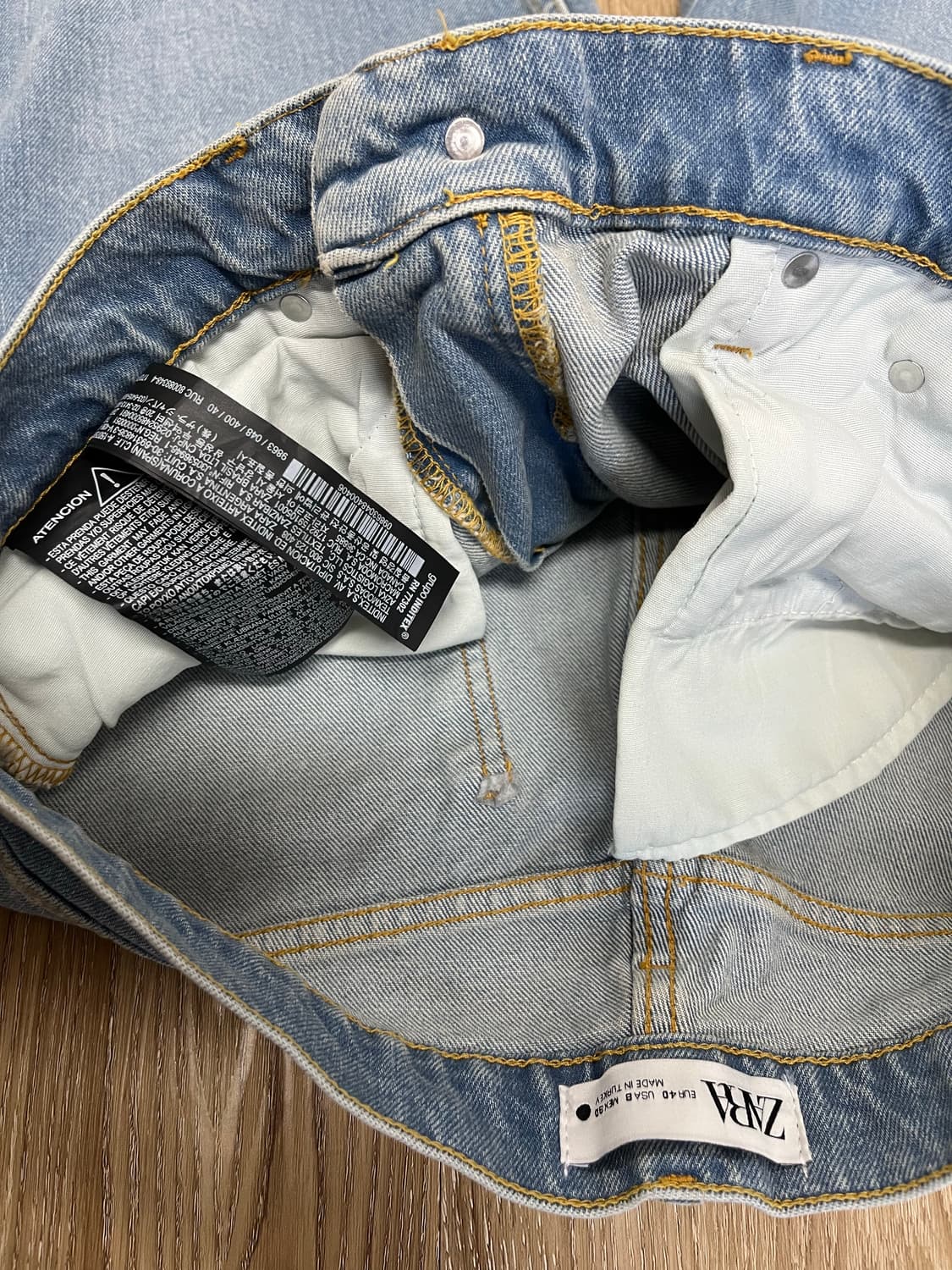 (새상품)자라 디스트레스드 청바지 33 상품이미지7