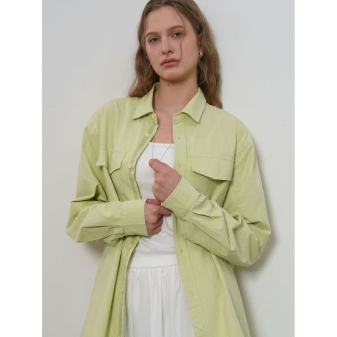 제너럴 아이디어 워시드 더블 포켓 셔츠 상품이미지1