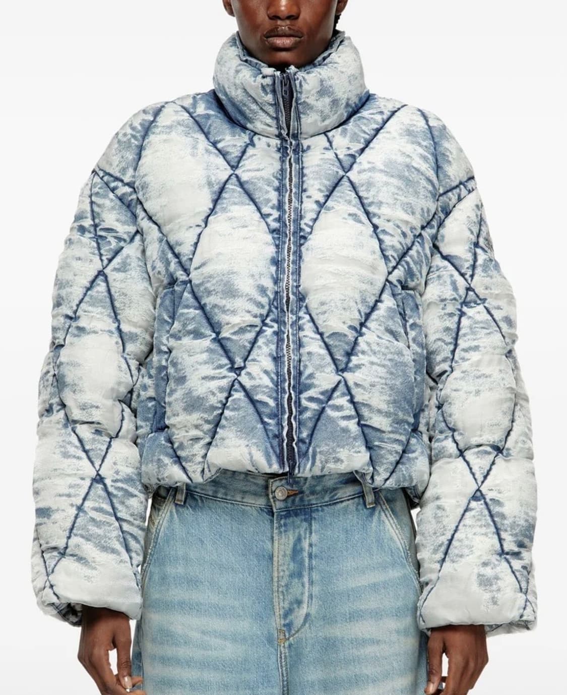 [새제품] 디젤 W-histel 푸퍼 데님 패딩 자켓 상품이미지1