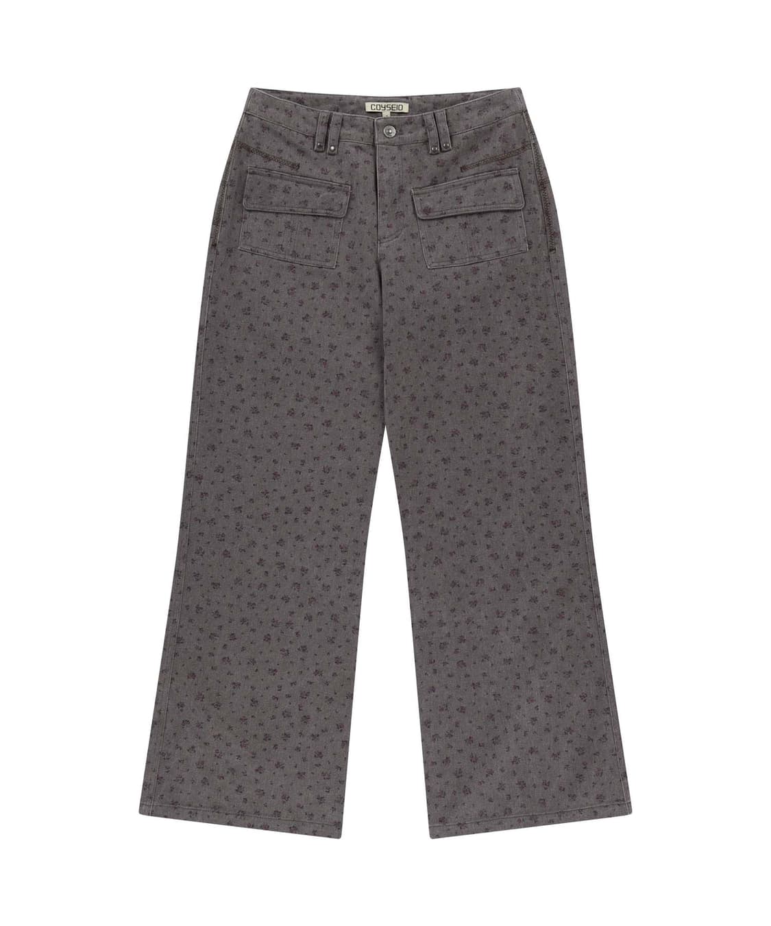 FLOWER PATTERN PANTS PURPLE GREY  상품이미지1