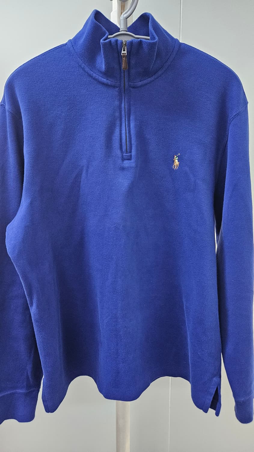 폴로 하프집업 맨투맨 티셔츠 블루(M) 상품이미지1