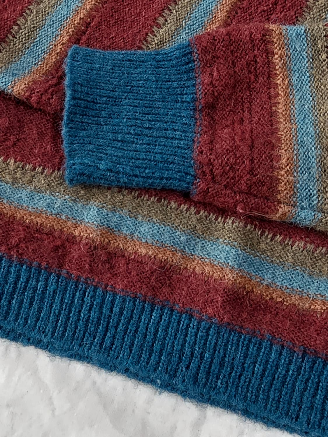 Moromoro 모로모로 스트라이프 크롭 니트 상품이미지4