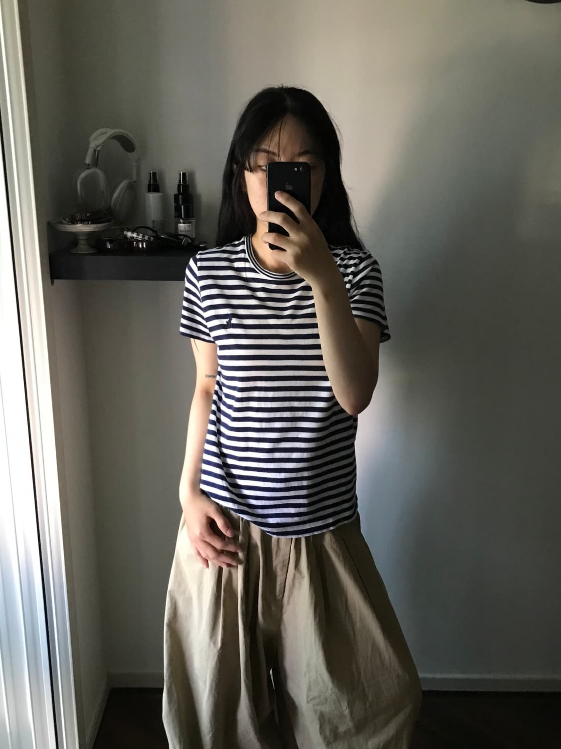 폴로 랄프로렌 포니로고 스트라이프 네이비 반팔티 상품이미지2