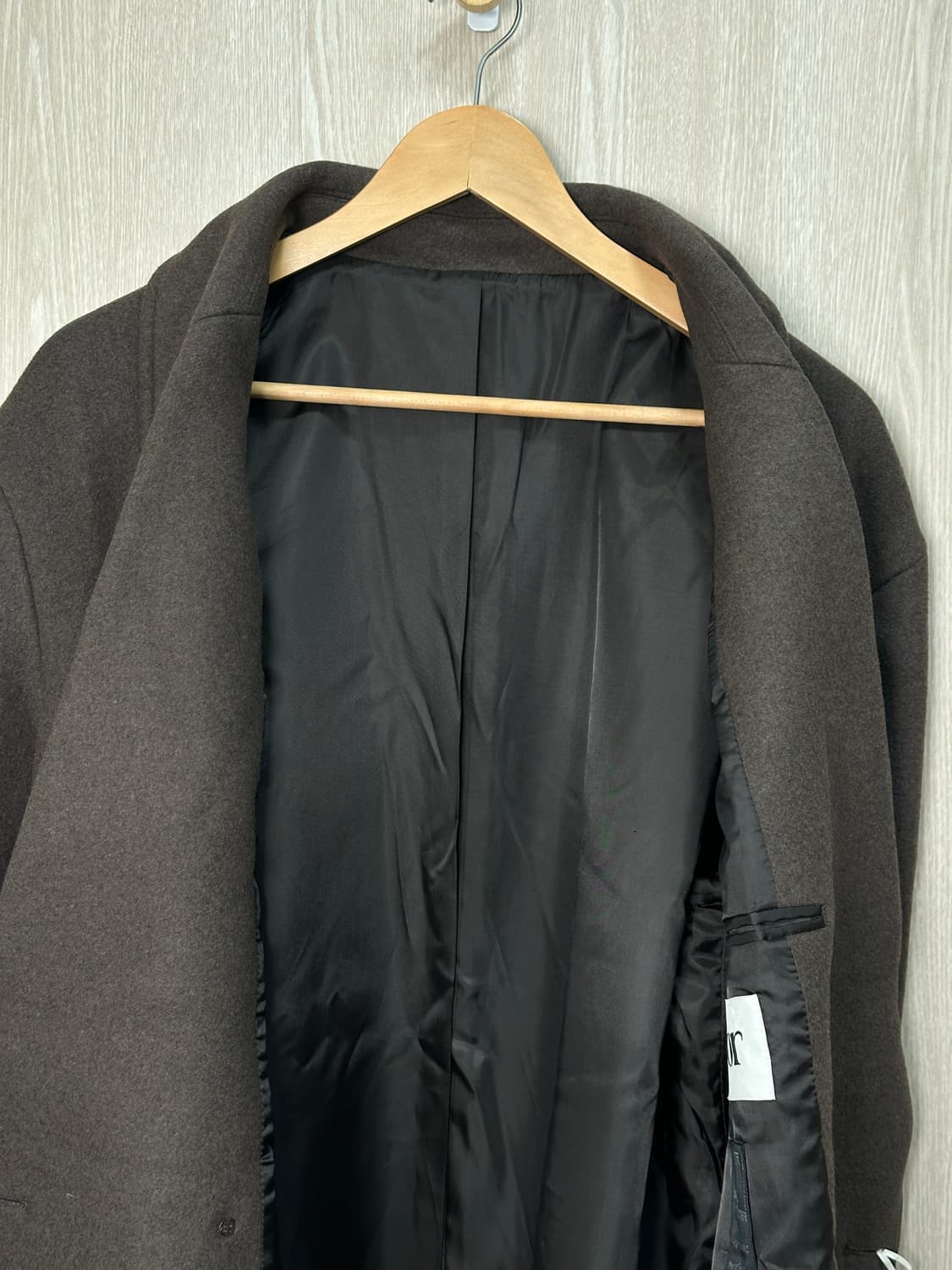 새상품) 쿠어 MTR 울캐시미어 오버핏 더블코트 멜란지브라운m/105 c 상품이미지8