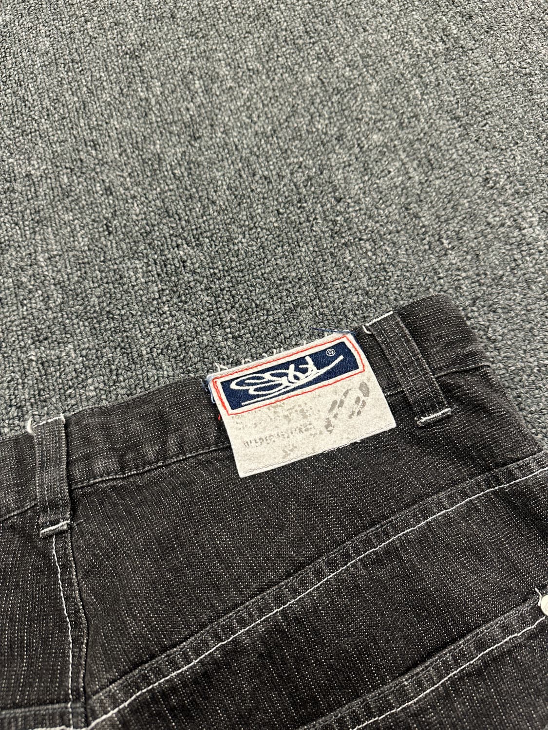 XL) SOUL USA 올드스쿨 힙합팬츠 흑청 와이드 데님팬츠 상품이미지5
