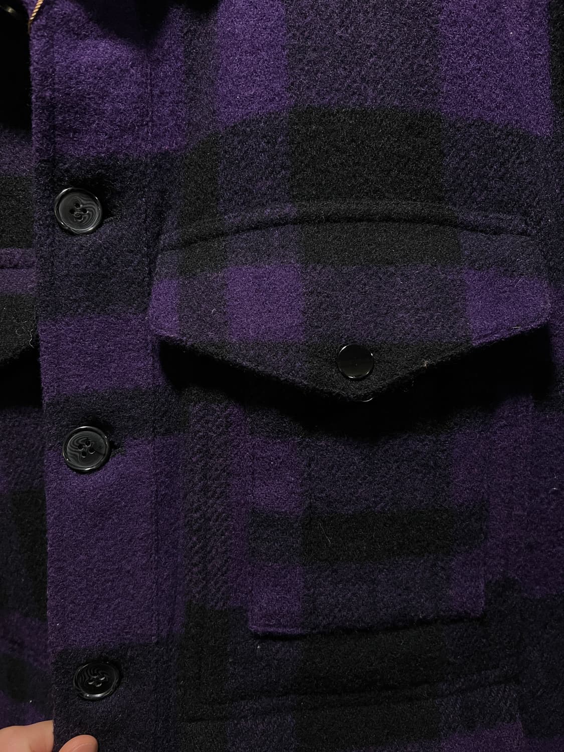 [M]JPN 빈티지 퍼플 타탄체크 울 헌팅 크루저 자켓 상품이미지3