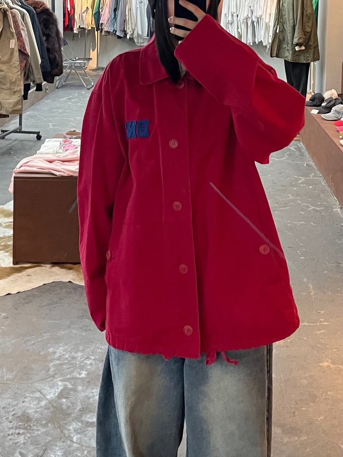 베네통 스펠아웃 레드 자켓 H1892 상품이미지2