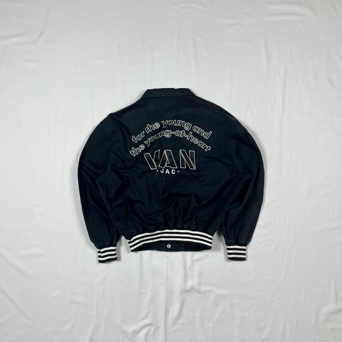 90’s 반작 van jac 빅로고 스냅 블루종 자켓 상품이미지1