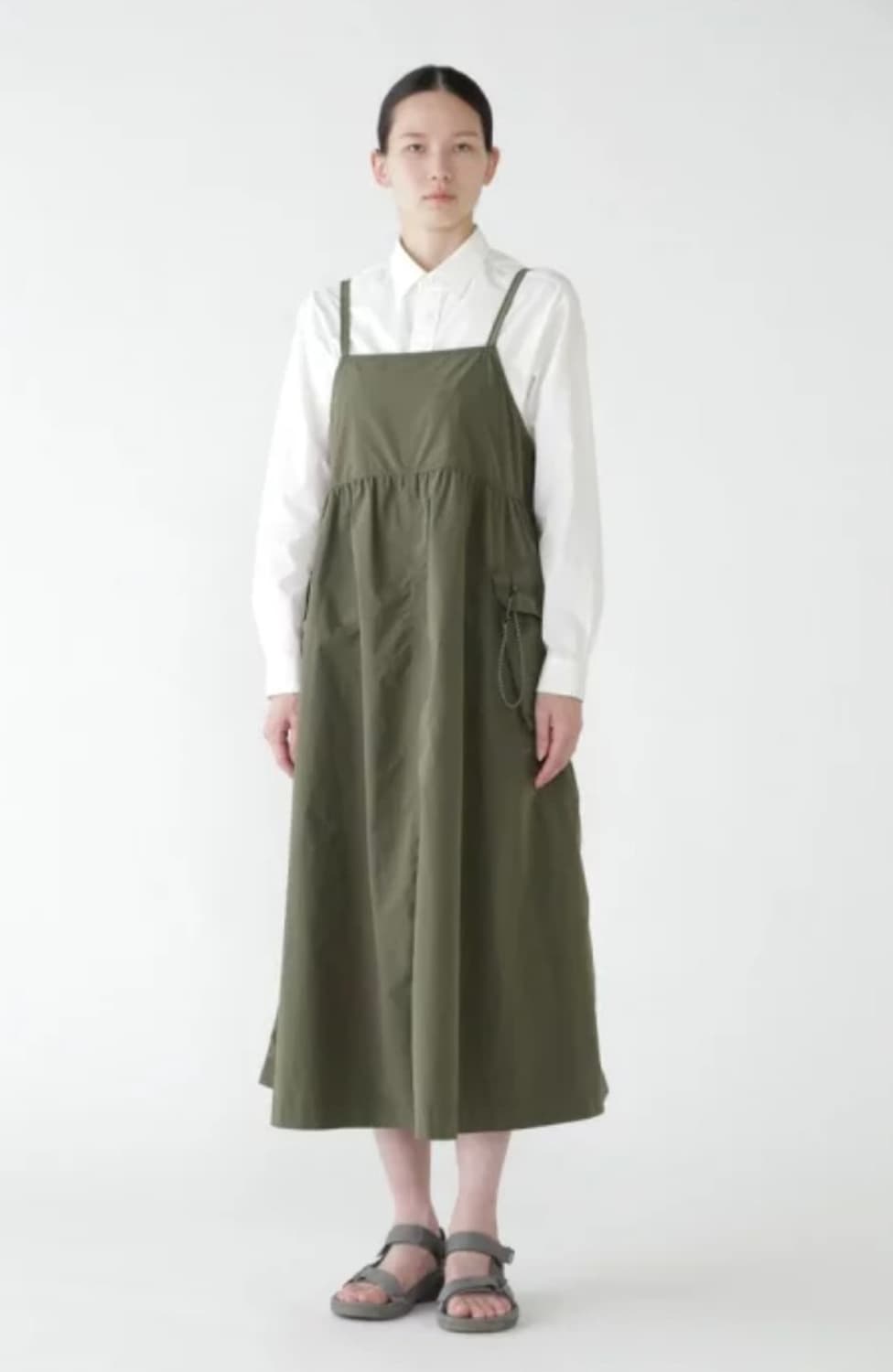 (네고가능) 앤드원더 오버사이즈 카고 원피스 (카키 F) 상품이미지2