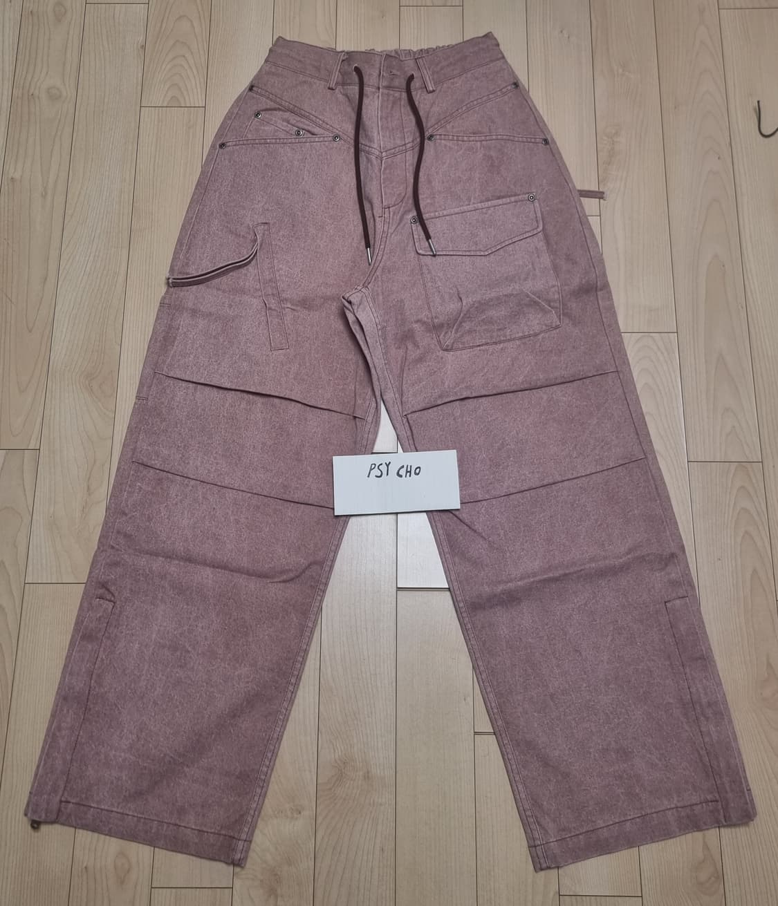 cord 카터 다이애그널 짚 파라슈트 팬츠 핑크 상품이미지1