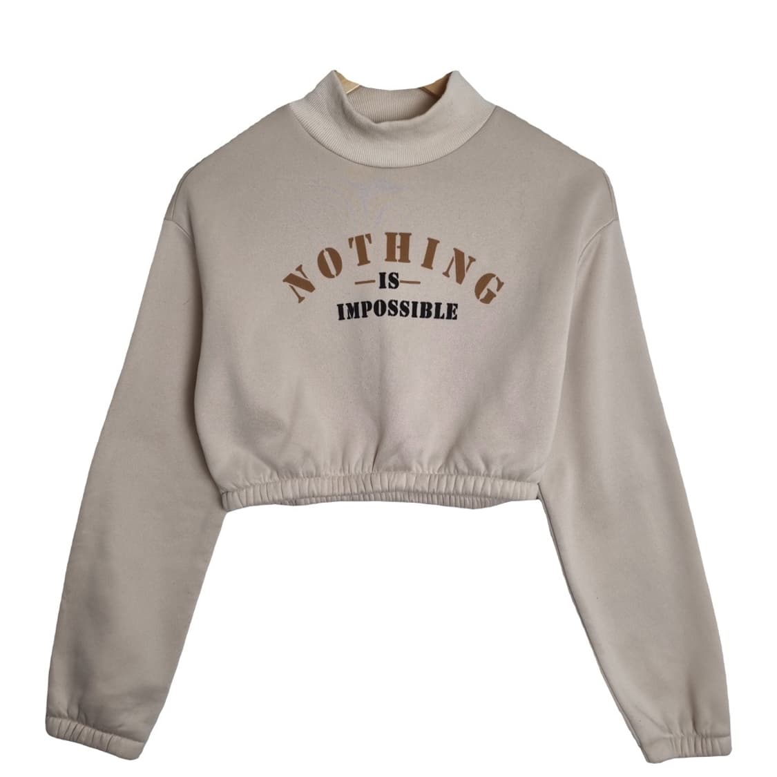 SHEIN 크림 크롭 맨투맨  상품이미지1
