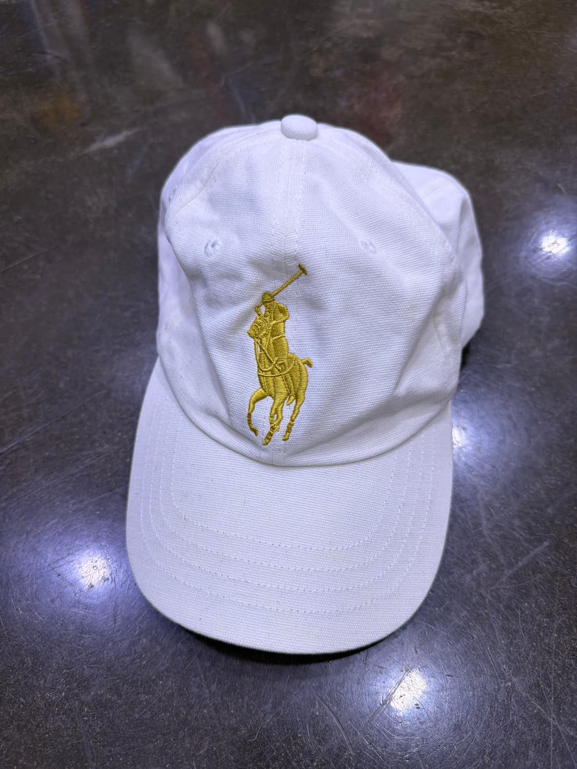 폴로 랄프로렌 빅포니 골드 자수 화이트 볼캡 상품이미지2