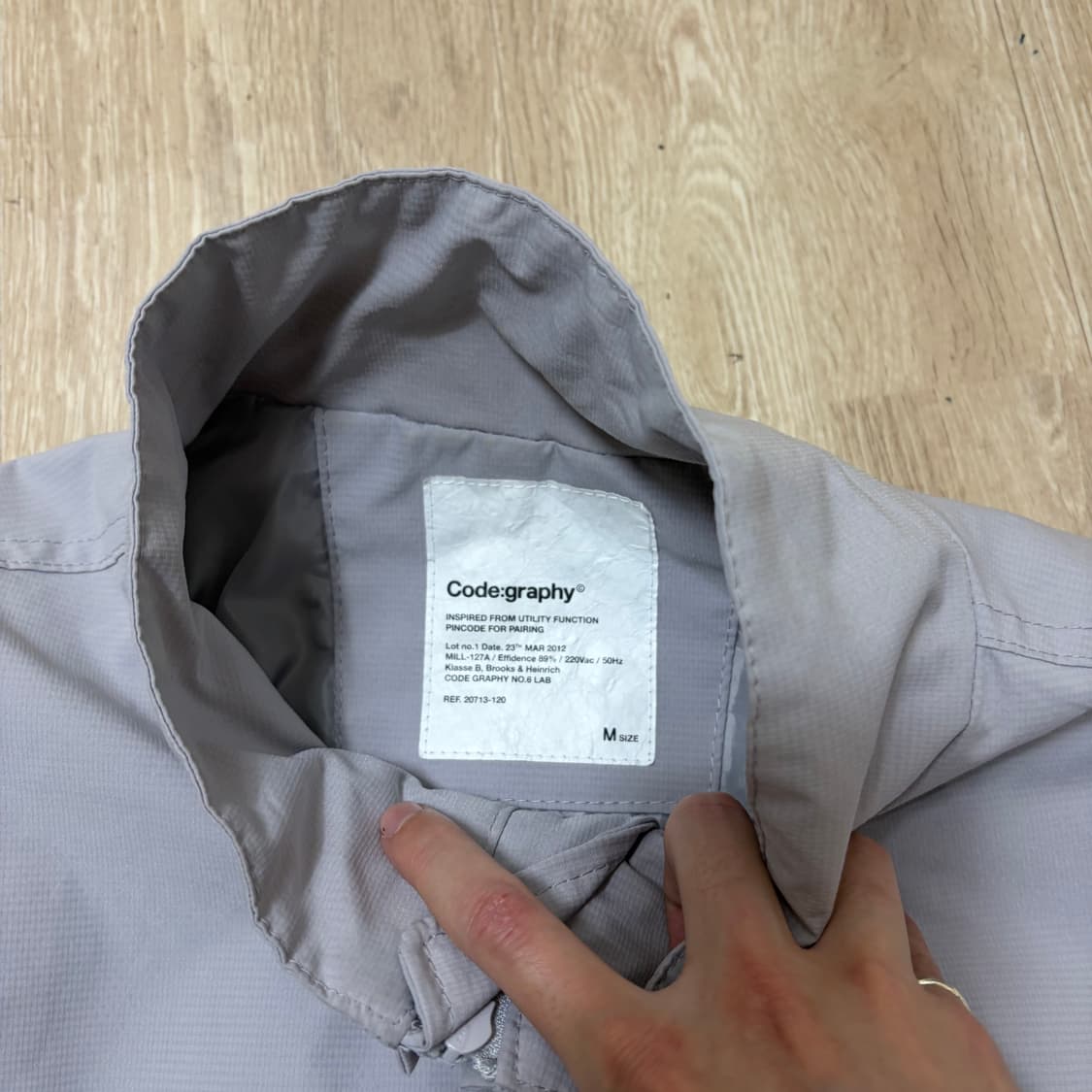 코드그라피 빅로고 유틸리티 바람막이 자켓 M/95  상품이미지6