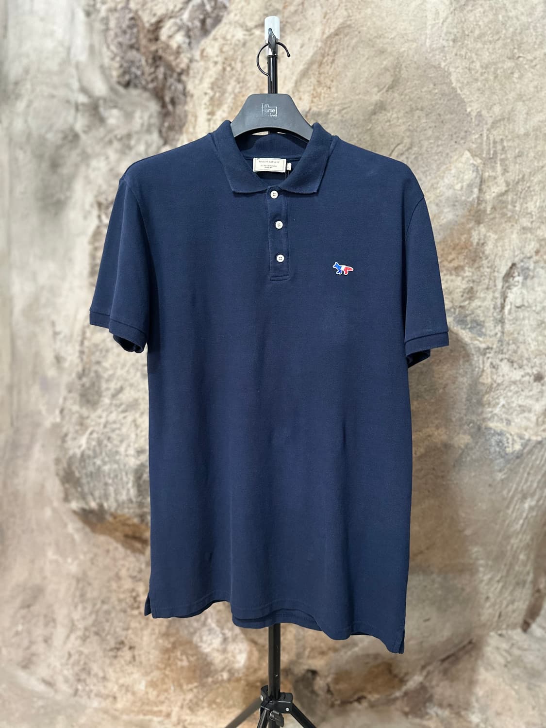 메종키츠네 트라이컬러 폭스패치 폴로셔츠 상품이미지1