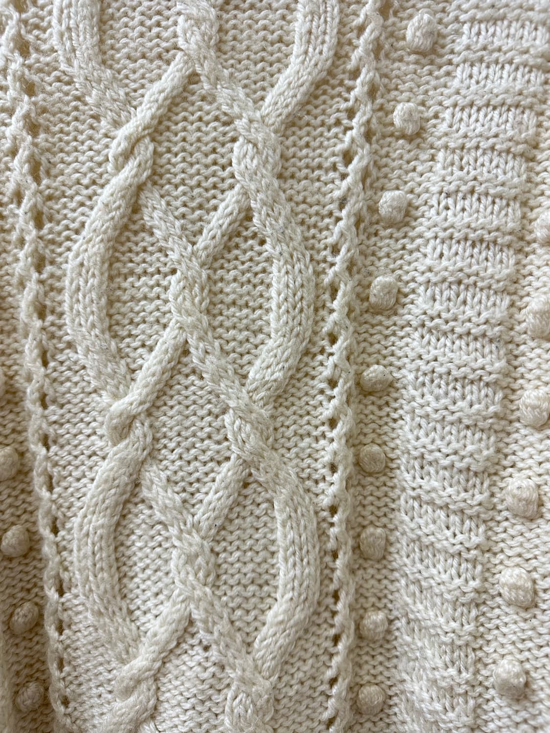 일본빈티지 방울 폼폼이 케이블 디테일 스웨터 니트 상품이미지6