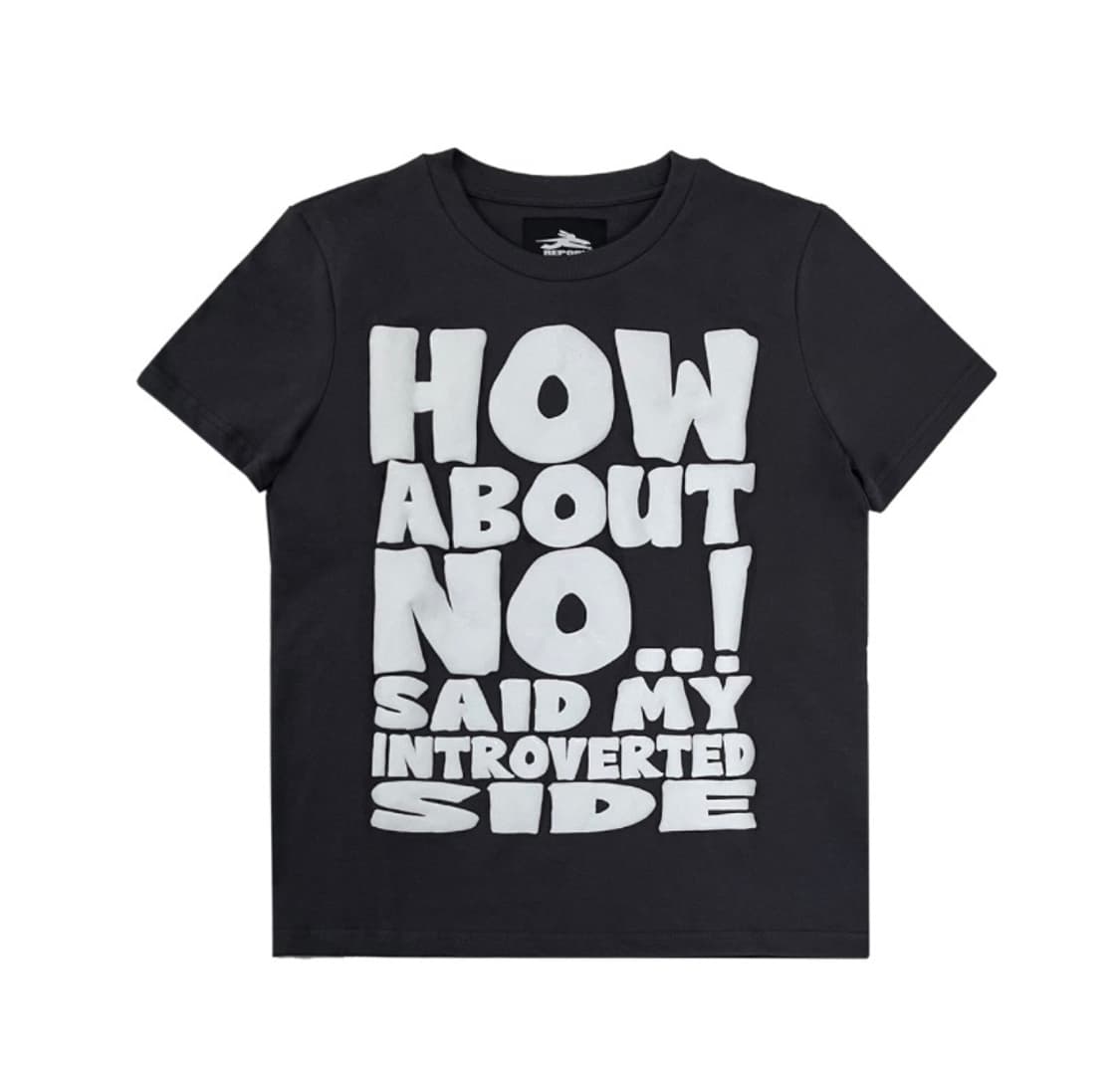 제노리포트 how about no tee 차콜 상품이미지1