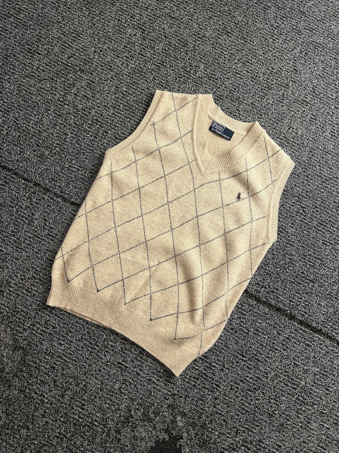 폴로 랄프로렌 포니로고 아가일 니트 베스트 3246 상품이미지1