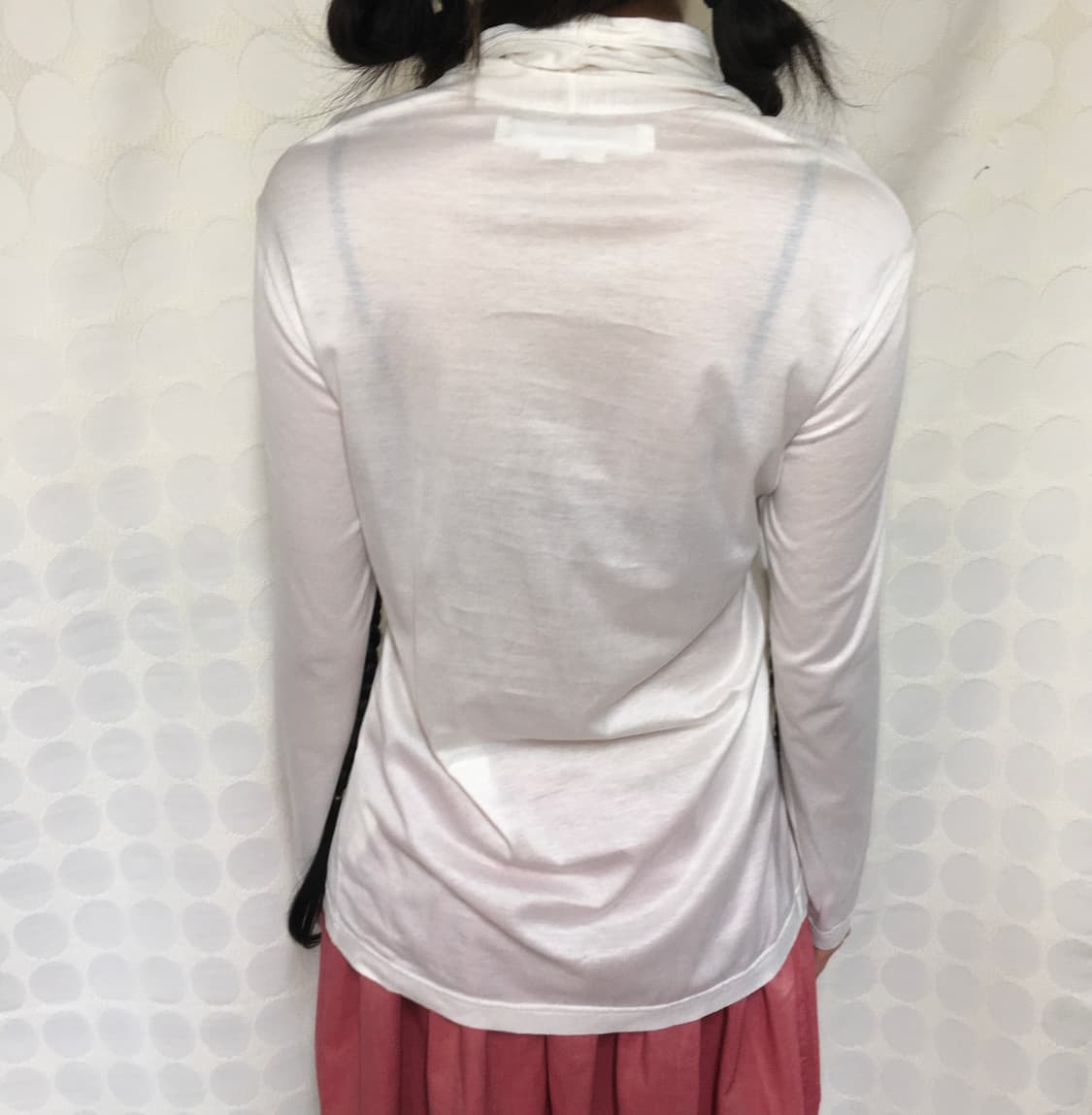 Junya watanabe러플 디테일 화이트 긴팔 티셔츠 상품이미지2