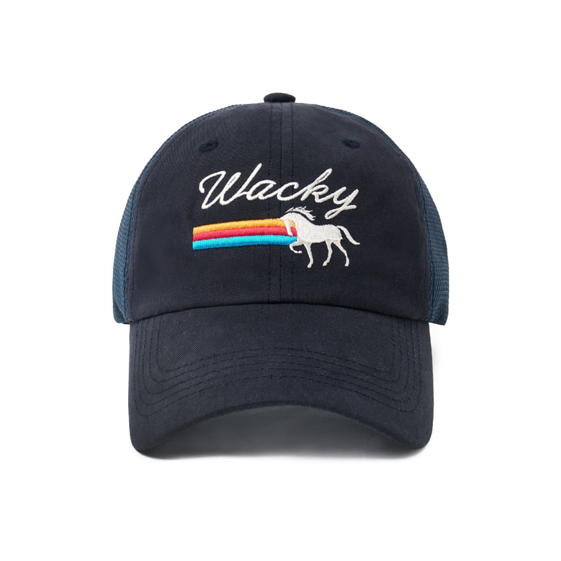 WACKY 웨키 멀티컬러 메쉬 볼캡 (네이비) 상품이미지1