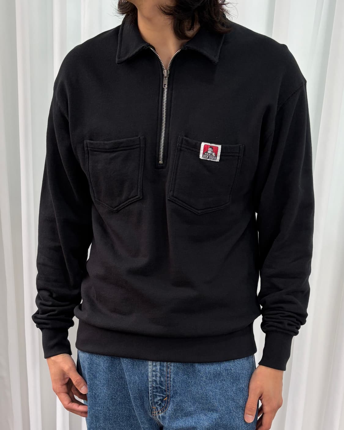 [L]벤 데이비스 하프집업 스웻 셔츠 맨투맨 상품이미지1