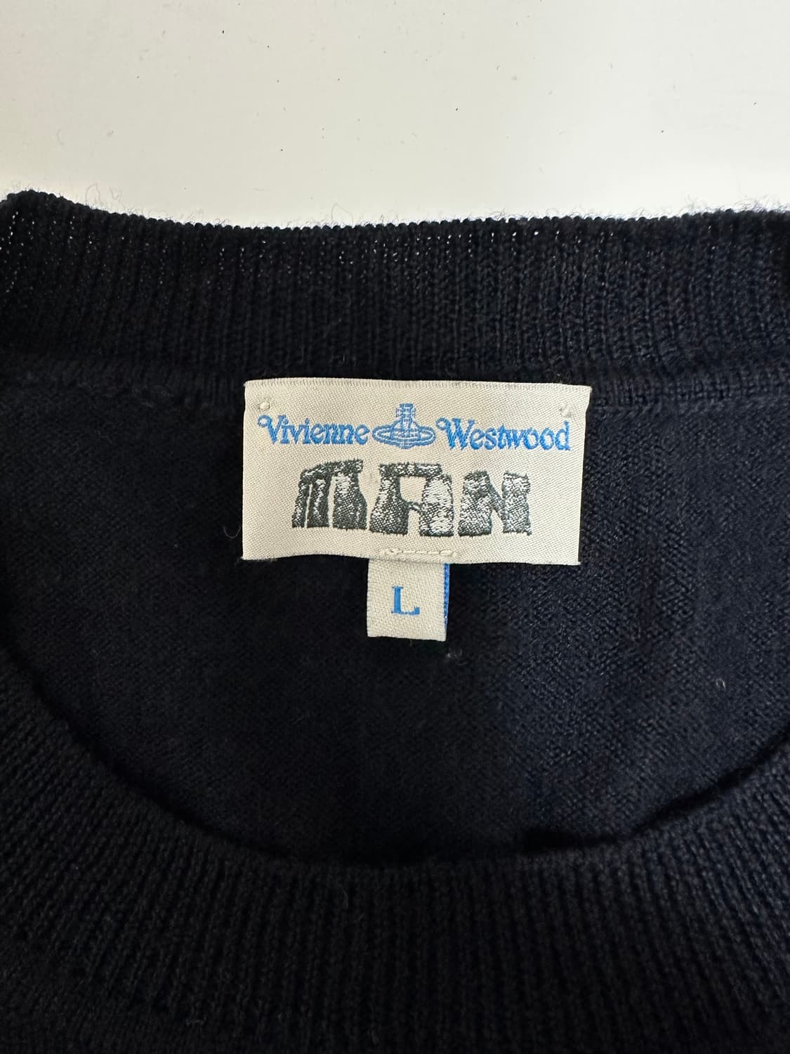 비비안웨스트우드 로고 네이비 니트 상품이미지6