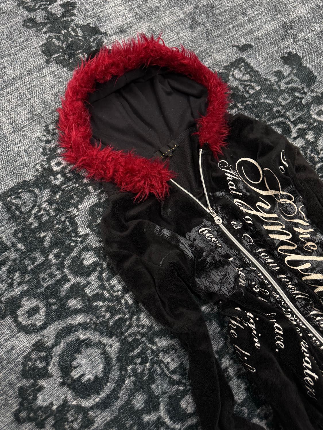 Spinash velour trimming fur hoodie 상품이미지2