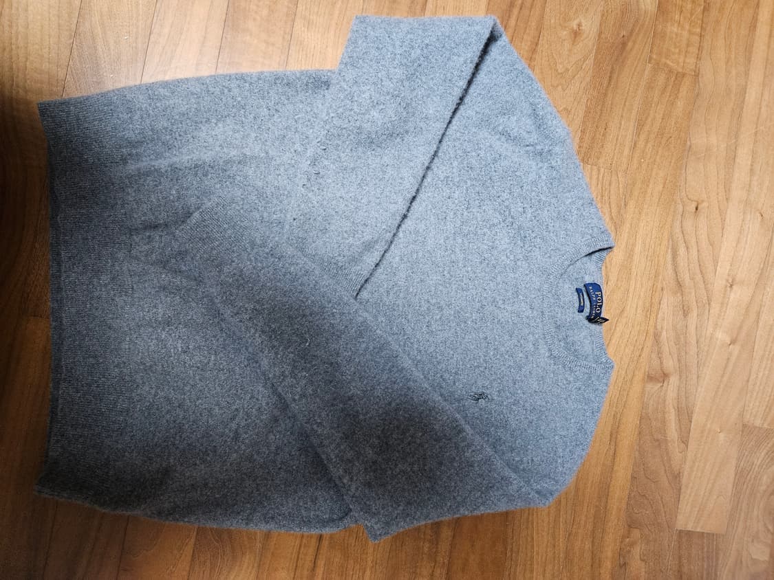 폴로 캐시미어 그레이 니트 XL 상품이미지1