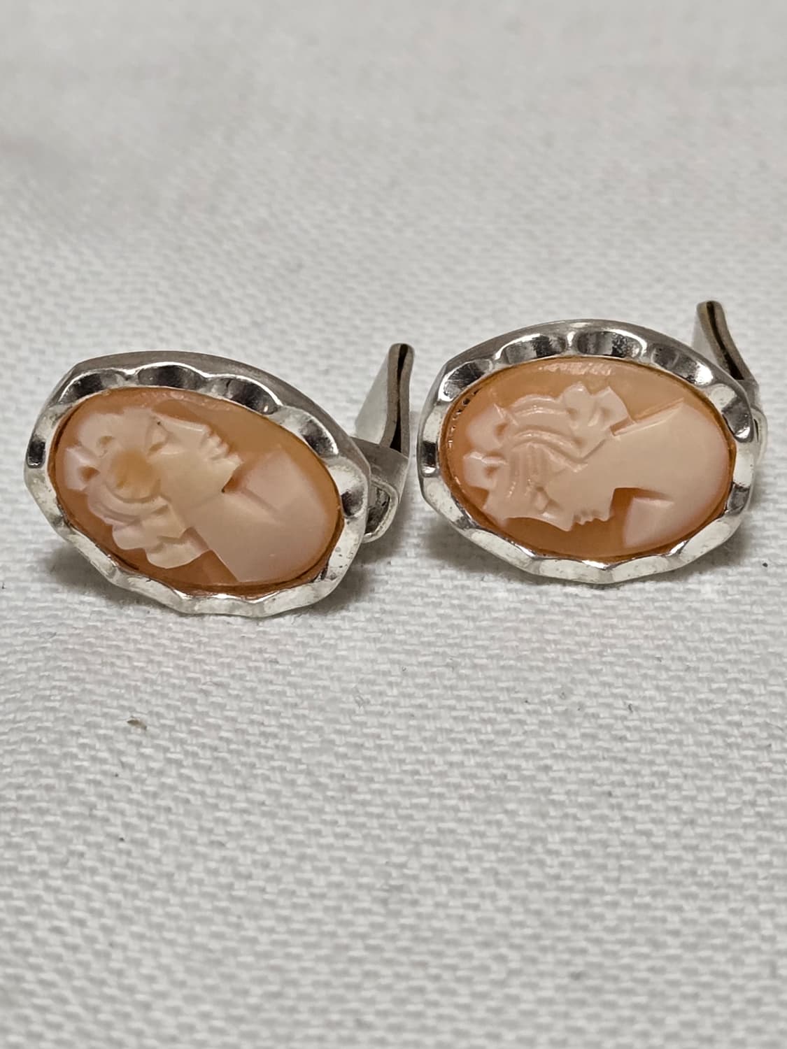 리얼 쉘카메오  실버 925 엔틱 클립형 귀걸이 상품이미지4