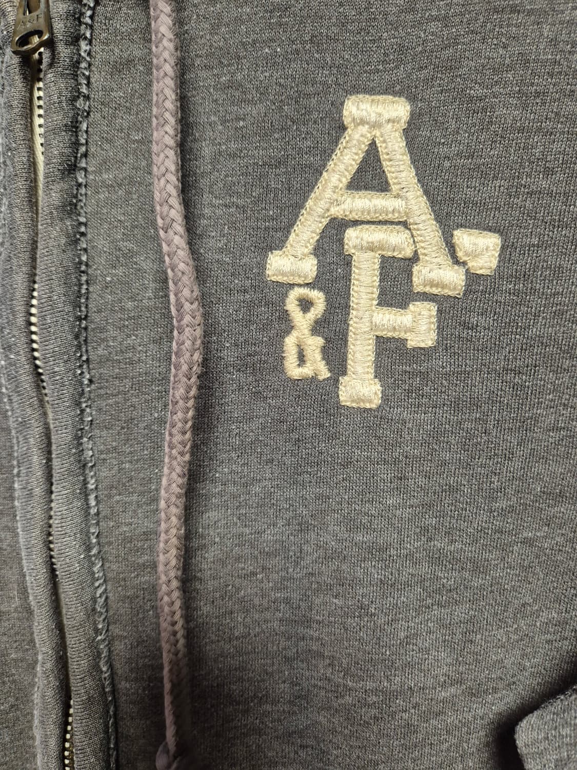 아베크롬비 Y2K 올드스쿨 그레이 후드집업 S사이즈 상품이미지2