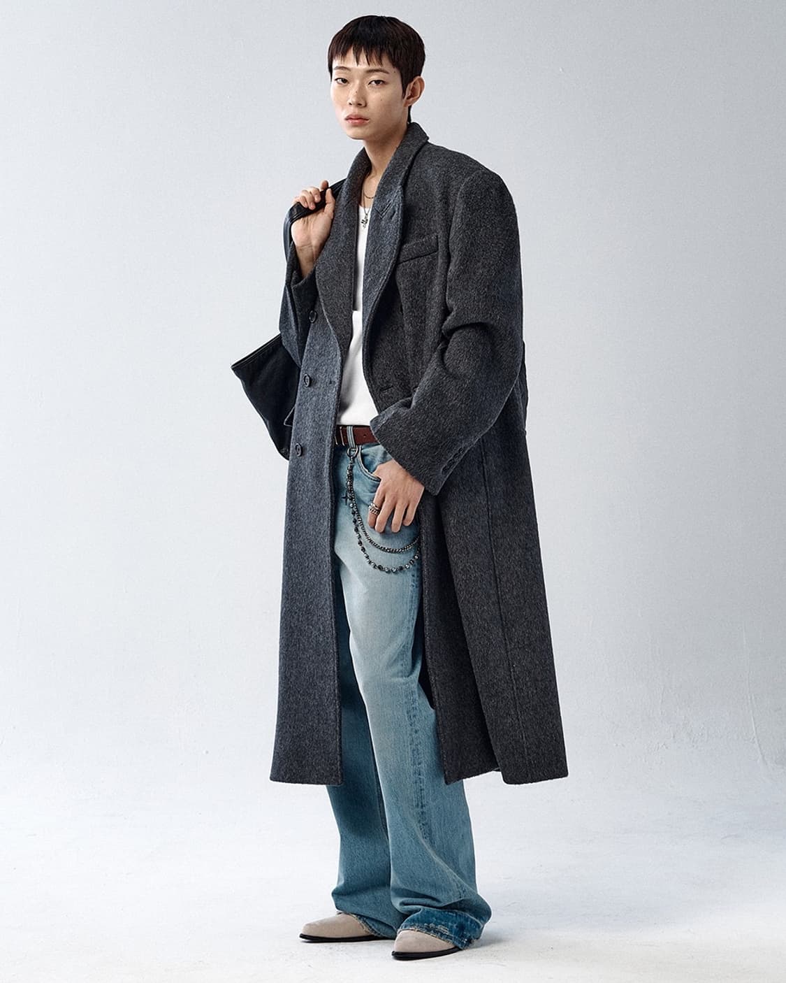 알렌느 알파카 더블 브레스티드 코트 1사이즈 상품이미지1